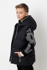 жилет  для мальчика  ВК 35018/6 ГР (128-152)