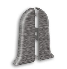 Торцевые (пара) для плинтуса 55мм "Идеал Классик", 187 Алюминий темный