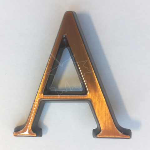 Бронзовая буква А на памятник высотой 5см, Caggiati