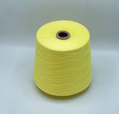 Бобинная пряжа,Cotton combed, 2540м. 100%Хлопок, Светло-желтый(275), 39298