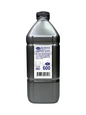 Тонер HANDAN (HG600) универсальный для HP LJ M607, 608, 609, M404, 405, M507n, Bk, 1кг, флакон