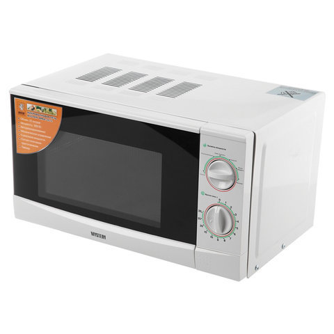 Микроволновая печь MYSTERY MMW-2012, объем 20 л, мощность 800 Вт, механическое управление, таймер, белая
