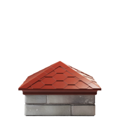 Колпак полимеркомпозитный Everest 390*390 (1,5 кирпича) красный