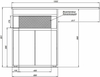 Aquanet 239216 Тумбас раковиной Токио 130 R напольная 1 ящик 2 фасада цвет белый глянец (239216)