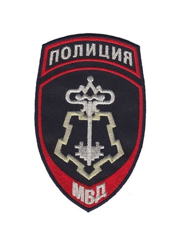 Шеврон Полиция ВОХР вышитый с липучкой (синий)