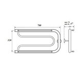 Полотенцесушитель водяной Point PN21337P 320x700 Фокстрот с полкой, хром