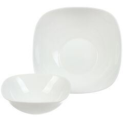 Сервиз столовый стеклокерам, 19 пр, 6 перс, Daniks, Белый Квадро, W 19C9