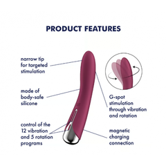 Вибратор с функцией вращения Satisfyer Spinning Vibe 1 красный