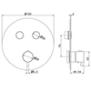 Newform X-STEEL 316 70426EX.50.050 Смеситель для душа, встраиваемый, термостатический, на 2 источника, переключение - кнопки, цвет: INOX