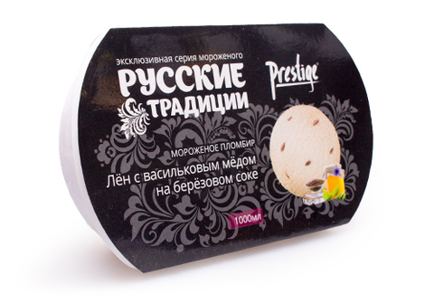 Мороженое лён с васильковым мёдом Prestige, 500г