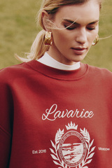 Свитшот с принтом Бордо