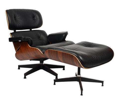 Кресло Eames Style Lounge Chair & Ottoman Black Premium U.S. Version