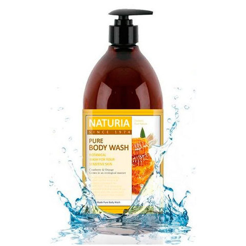 Гель для душа Мед - лилия / NATURIA PURE BODY WASH, Honey & White Lily 750 мл