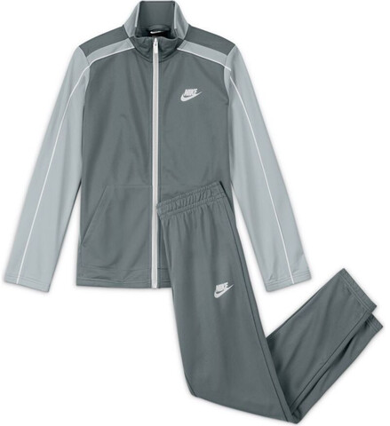 Детский костюм Nike U Swoosh Futura Poly Cuff TS - smoke grey/smoke grey/white/white