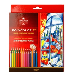 Карандаши цветные художественные KOH-I-NOOR POLYCOLOR 3837, 72 цвета
