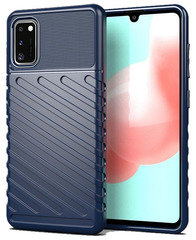 Темно синий чехол на телефон Samsung Galaxy A41, серия Onyx от Caseport
