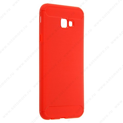 Накладка Carbon 360 силиконовая для Samsung Galaxy J4 Plus J415 2018 красный
