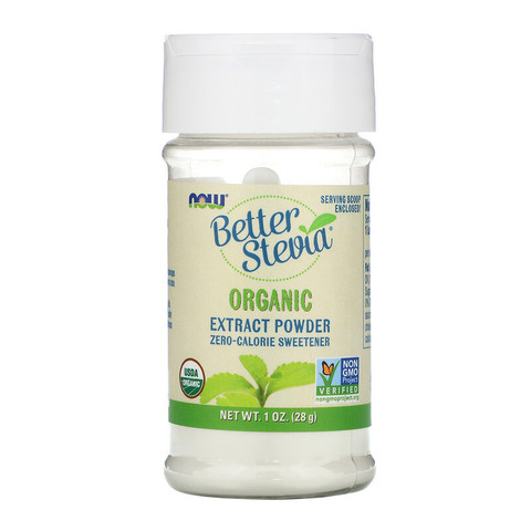 Now Foods, BetterStevia, Organic Extract Powder, 1 унция (28 г)