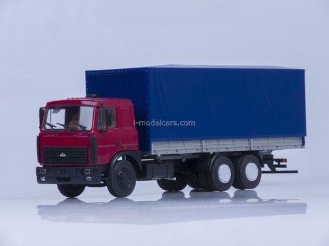 MAZ-6303 board with awning red-blue 1:43 AutoHistory