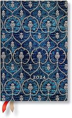 2024 Paperblanks 12 Month Diary Mini Blue Velvet