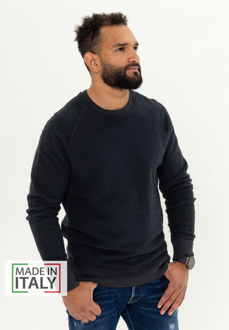 Свитшот Bowery NYC однотонный реверсный Jet Black