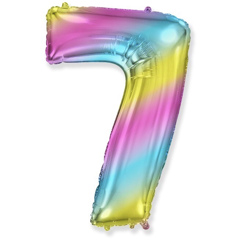 Цифра «7» радужная