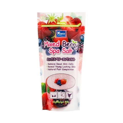 YOKO Скраб для тела солевой ЯГОДНЫЙ МИКС / YOKO Mixed berry spa salt, 300 г