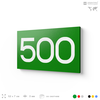 Номер на дверь 500, табличка на дверь для офиса, квартиры, кабинета, аудитории, склада, зеленая 120х70 мм, Айдентика Технолоджи