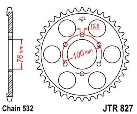 Звезда ведомая JTR827 43