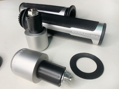 Комплект грипс и грузиков руля X-53 черно-серебристый