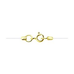 53-170-01157-6 - Колье на леске-невидимке из желтого золота с подвеской Swarovski Zirconia
