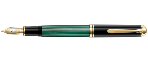 Ручка перьевая Pelikan Souverän® M1000 Black & Green GT, M (987594)