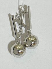 Шарики 0,75/1 (серьги из серебра)