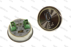 Кнопка (кнопочный модуль) EA2406S-S-R "0 этаж", круглая, красная статическая подсветка, Брайль