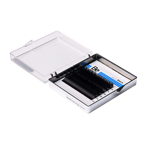 Чёрные ресницы Be Perfect Black MIX 6 линий (C+/0,10/8-12)