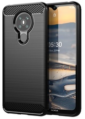 Защитный чехол в стиле карбон на телефон Nokia 5.3, серия Carbon от Caseport