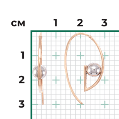 02-4172-00-000-1111-64- Оригинальные серьги из золота 585 пробы