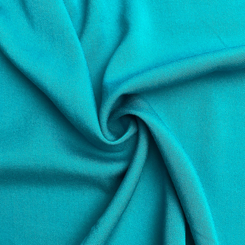 Штапель твил вискозный ш142см 97%rayon 3%спандекс, цвет бирюза