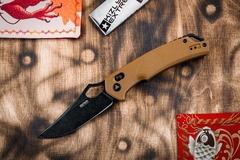 Складной нож SRM 9202-GW BlackWash сталь D2 рукоять Tan G10