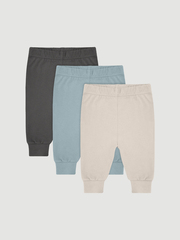 Штанишки, сет из 3х штук Mjölk Baby Blue/Beige/Steel Grey