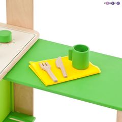 Кухня из дерева для мальчиков и девочек "Мятный лимонад" с 16 аксессуарами