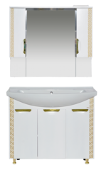 Зеркало-шкаф MISTY Престиж - 105 золотая патина