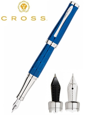 Ручка перьевая Cross Sauvage, Azurite Blue/Crocodile CT, F (AT0316-5FD)