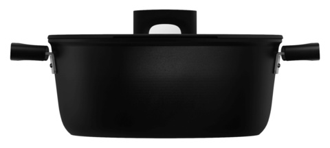 Кастрюля Fiskars Hard Face 1052228 5л. d=26см (с крышкой) черный