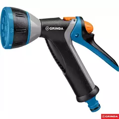 GRINDA BM-8, 8 режимов, курок сзади, металлический с TPR, поливочный пистолет, PROLine (8-427339)