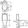 Roca Victoria 342ND7000 Унитаз-компакт 295x650x420 с горизонтальным выпуском, белый