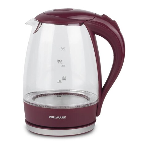 Чайник WILLMARK WEK-1708G (бордовый)