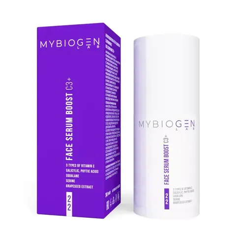 MYBIOGEN By Biogenesis Lab Антиоксидантная бустер-сыворотка с витамином C3+ 30 мл | Face Serum «BOOST C3+»