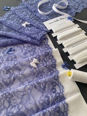 Кружево эластичное голубо-лиловое 19 см