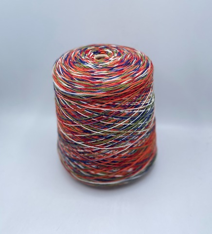 Бобинная пряжа (пр.Италия),Calinza, 420/100гр, 75% Шерсть, 25% Полиамид, цвет-Мультиколор(112). арт.36753